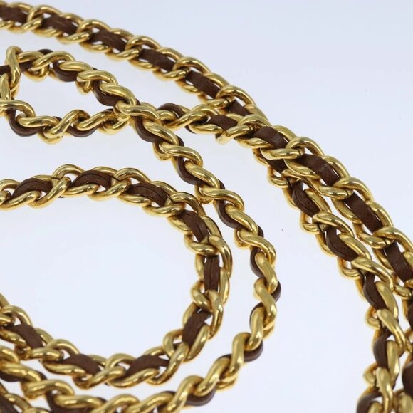 PRADA Chain Shoulder Bag Nylon Beige Gold Auth - Picture 5 of 15